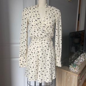 Reformation wrap floral dress